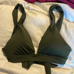 dark green bikini top